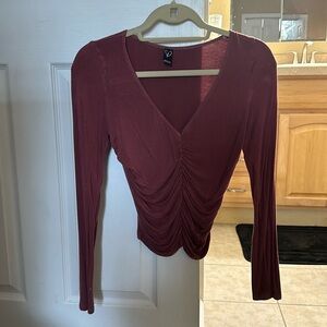 Small maroon Windsor shirt